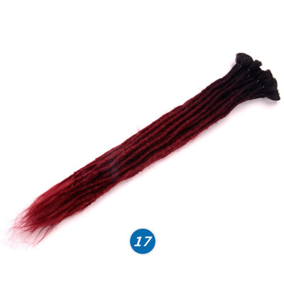

24 inch Dreadlocks Hair Extensions Purple Ombre Crochet Hair 5 Strands Synthetic Crochet Braid Hair For Women