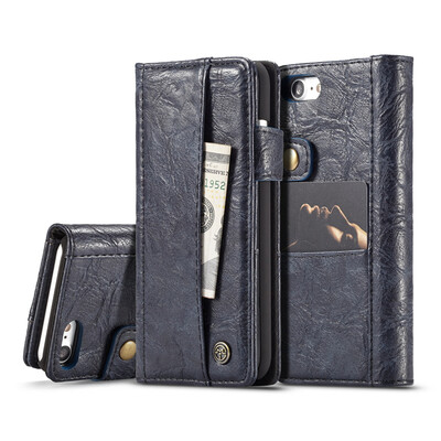 

Iphone 78X Luxury Leather Commerce Multi-function Wallet Card Clip Protection Cover Stand Phone case