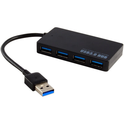 

Huayuan 4-port USB 30 Hub 5gbps Portable Compact for Pc Mac Laptop Notebook Desktop