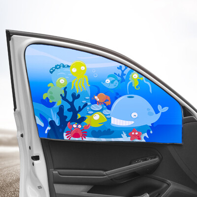 

Digalon car sunshade creative cartoon magnetic car window curtain sunscreen heat shield automatic telescopic car side window visor - driving single film