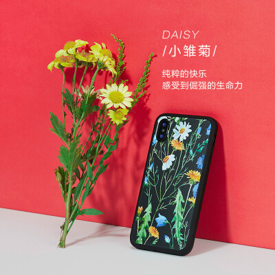 

Illustrator Apple x Mobile Shell Cover Personality Anti-drop iPhone X Mobile Shell Creative All-inclusive Small Fresh Art Chinese Style Cover Watercolor Series - Daisy