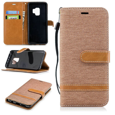 

BEFOSPEY Mixed Colors Denim PU LeatherSoft TPU Card Slot Stand Wallet Case For Samsung Galaxy S9201858"