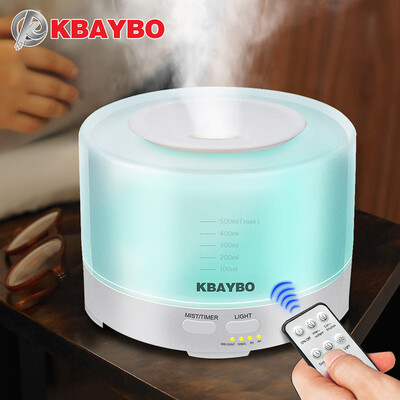 

KBAYBO Aroma Ultrasonic air Humidifier 500ml Remote Control Essential Oil diffusers LED Light mist maker Aromatherapy purifier