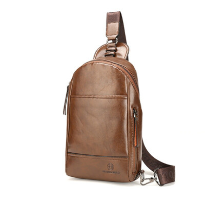 

Mens small travel bags leather mens Messenger bag single backpack British chest bag Messenger bag B-fdk6218