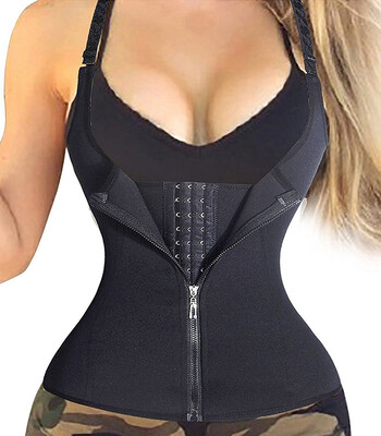 

Waist Trainer Corset for Weight Loss Tummy Control Sport Workout Body Shaper Black