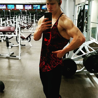 

Muscle Dr brothers summer fitness sports stretch fast-fitting tight mens camouflage round neck sleeveless vest