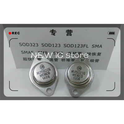 

Free shipping 20pcs/lot MJ15022G & MJ15023G ( 10PCS MJ15022 X 10PCS MJ15023 ) TO-3 IC.