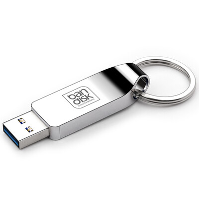 

bandisk PRO 32GB USB30 high speed U disk all metal simple fashion car U disk large steel ring portable version bright sil