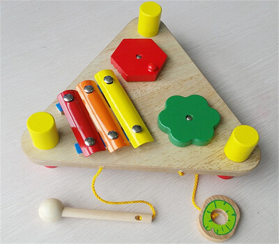 

New Wooden Baby Toys Multifunctional Triangular Music Table Baby Educational Music Toys Baby Gifts