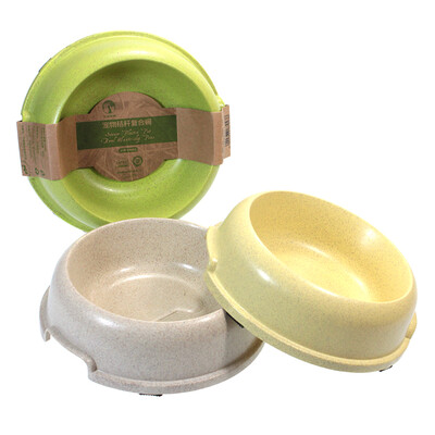 

Thousand feathers Soleil pet supplies dog pot dog bowl cat pot cat bowl straw green bowl small random color