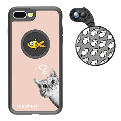 

Ztylus iphone 7P / 8P Универсальный широкоугольный макрос Fisheye 6 в 1 Apple Phone Lens Set Kitty Powder
