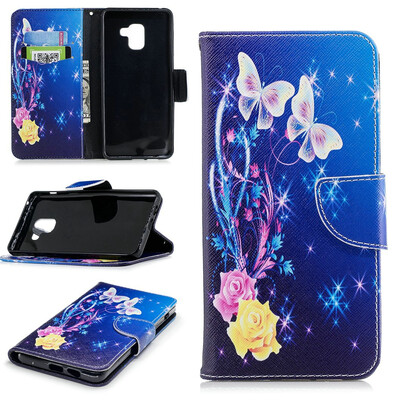 

BEFOSPEY Painting PU LeatherSoft TPU Card Slot Stand Wallet Case For Samsung Galaxy A860"2018
