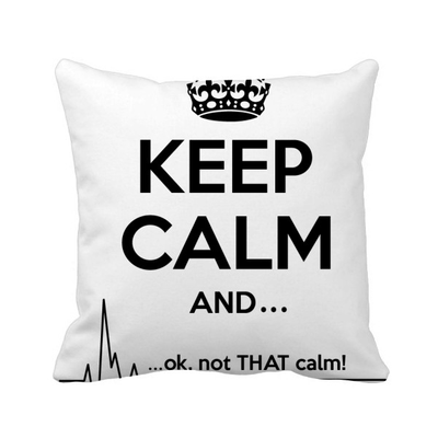 

Quote Keep Calm Black Funny Square Throw Pillow Insert Cushion Cover Home Sofa Decor Gift