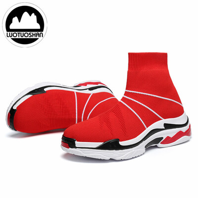 

Mens casual fashion popular breathable Net surface Super light Socks shoes Sports shoes Running shoes sneakers Casual boots