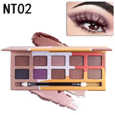 

Eyeshadow Pallete Professional 10Colors Make up Palette Matte Shimmer Glitter Pigmented Eye Shadow Powder