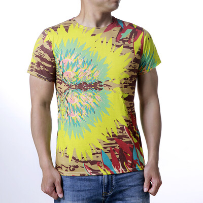 

Summer Colorful Printing Men Short Sleeve T-shirt