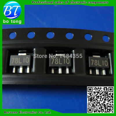 

100pcslot Free Shipping CJ78L10 78L10 10V SOT-89