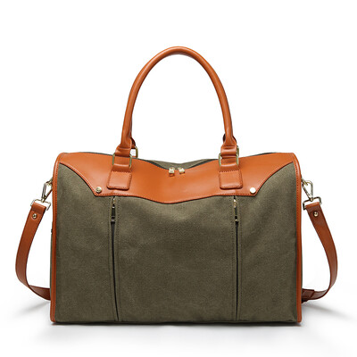 

Women&Men Travel Bags 2018 Fashion Pu Canvas Large Capacity Waterproof Luggage Business bag