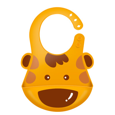 

MillyMally Baby Eating Bibs Rice Bowl Waterproof Baby Child Kids Silicone Bibs Feeding Bags Giraffe Olives
