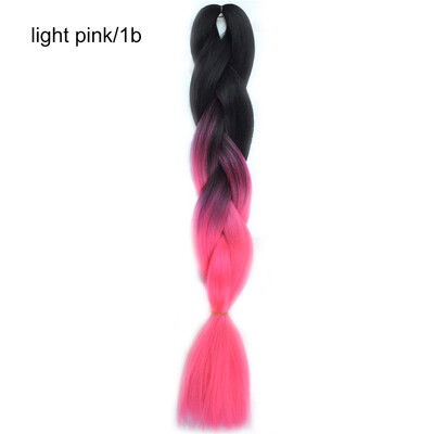 

Chorliss 24"65cm Synthetic Hair Extensions Jumbo Crochet Braids Ombre Braiding Hair For Women Pink Purple Blonde Bug Gray