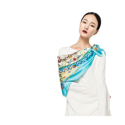 

Womens 100 Mulberry Silk Scarf For Gift Square Scarf 053