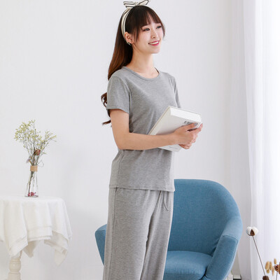 

Little nurse pajamas home clothes men&women summer wear short-sleeved home service ZST008 loose gray  175105