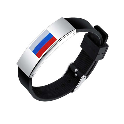 

2018 Кубок мира Национальный флаг Браслеты 316L из нержавеющей стали Силиконовый браслет