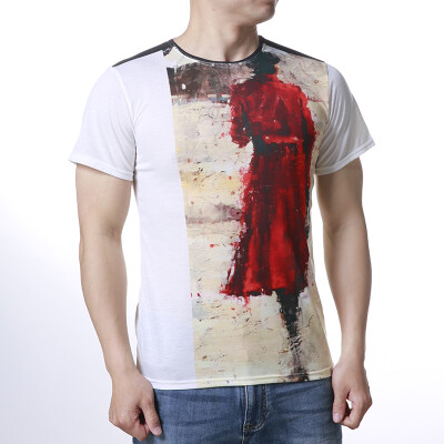 

Mens Round Neck Pullover Print T-Shirts