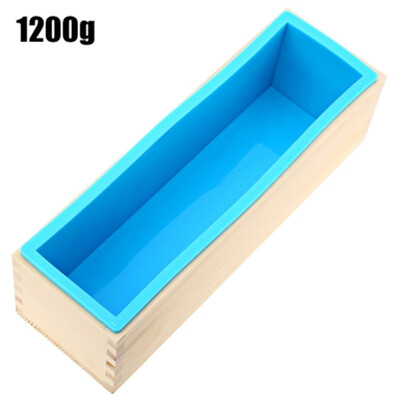 

1200g Silicone Soap Loaf Mold Wooden Box DIY Making Tools