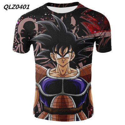 

Multi-style Seven Dragon Ball Anime Print T-shirt Mens Fashion Short-sleeved Casual T-shirt Summer Cool Cotton T-shirt