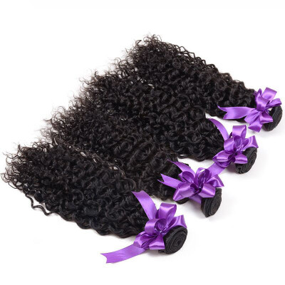 

PASSION HAIR Kinky Curly 4 Bundles Peruvian Virgin Human Hair Weaves Extension Natural Color