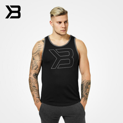 

Muscle Dr fitness brothers high elastic summer new casual sports solid color fashion Europe&the United States training sleeve
