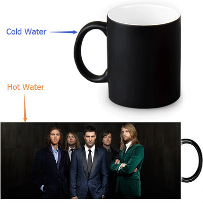 

Maroon 5 350ml12oz Heat Reveal Mug Color Change Coffee Cup Sensitive Morphing Mugs Magic Mug Milk Tea Cups