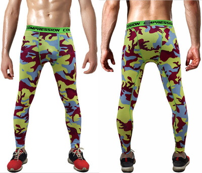 

camouflage Fitness pants male Elastic force Fast drying Sports pants Run Riding Basketball Physical exercise Tight trousers