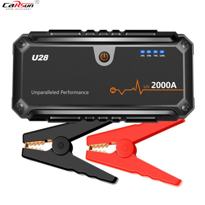 

U28 2000A Peak Jump Starter Pack Портативный светодиодный фонарик Power Bank Автоматическое зарядное устройство для аккумулятора п