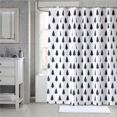 

Yun Yang bath curtain waterproof mildew shower curtain shower curtain woods without poles