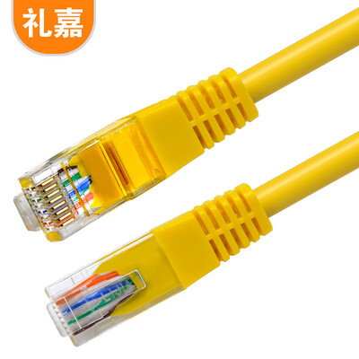 

Lijia LJIA LJ-5005V Super five pure oxygen-free copper jumper high-speed copper unshielded network cable CAT5e 100M finished eight core computer twisted cable orange 05 meters