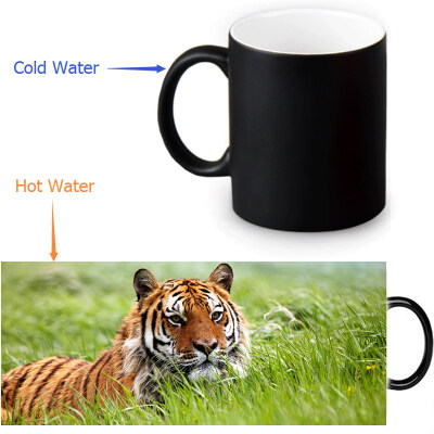 

Tiger 350ml/12oz Heat Reveal Mug Color Change Coffee Cup Sensitive Morphing Mugs Magic Mug Milk Tea Cups