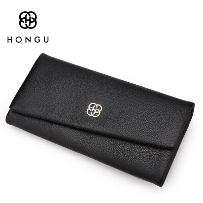 

Red Valley HONGU wallet female long wallet tri-fold multi-function wallet small handbag clutch bag H10506013 black