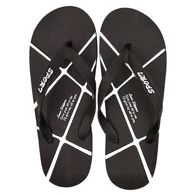 

Yuhuaze flip flops couple slippers summer outdoor leisure beach shoes non-slip flat bottom pin cool slippers black&white 41-42 yards