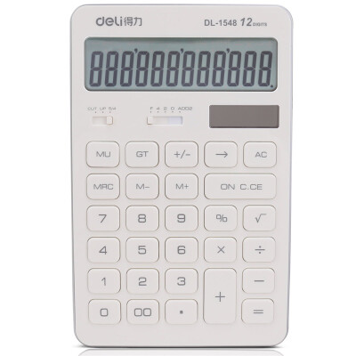 

Efficient (deli) 1548A business office desk desk calculator solar double power supply white