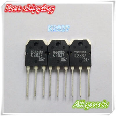 

Free shipping 10pcs K2837 2SK2837 Silicon N Channel MOS Type Chopper Regulator DC/DC Converter and Motor Drive ApplicationsTO-3P