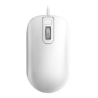 

Jesi Fingerprint Mouse J1 Titanium White Male&female Couples Home Laptop Desktop Office Microsoft Fingerprint Certification Wired Mouse