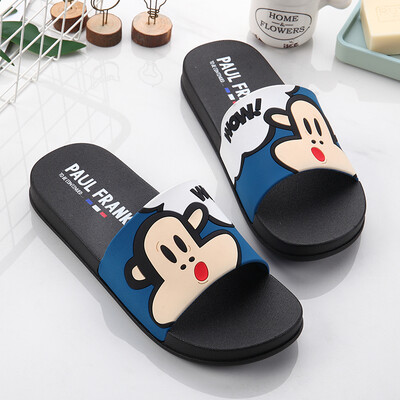 

PaulFrank big mouth monkey sandals&slippers couple models bathroom drag fashion outdoor beach shoes PF621 dark blue 40