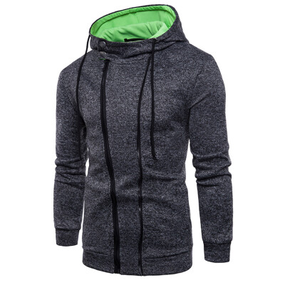 

New Mens Fashion Casual Hoodies Long Sleeve Zipper Sportwear Autumn Hooded Jacket Coats