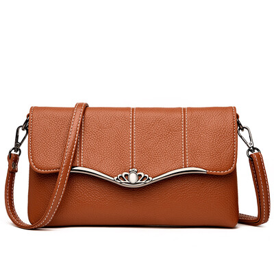 

Women Leather Designers High Quality Striped Saddle Shoulder Bag Ladies Vintage Crossbody Sac A Main Small Messenger Bag Handbag