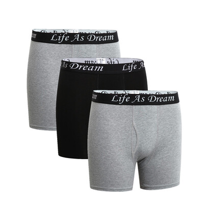

3 Pack Mens Antimicrobial Cotton Underwear Performance Trunk Stretch Boxer Compression Fit Panties Home Underpants Asia Size