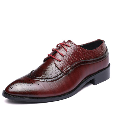 

JUQI Business Men Oxford Genuine Leather Shoes