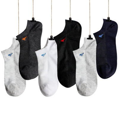 

Seven wolves socks mens boat socks sports casual mesh breathable thin section combed cotton socks multi-color 6 pairs of uniform code 92142