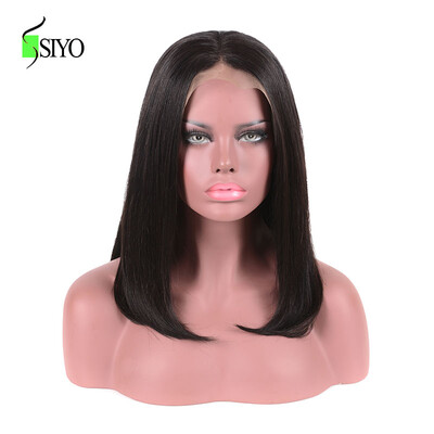 

Brazilian Straight Hair Short Bob Wigs For Black Women Lace Front Human Hair Wigs With Baby Hair Brazilian Virgin Hair Lace Wigs